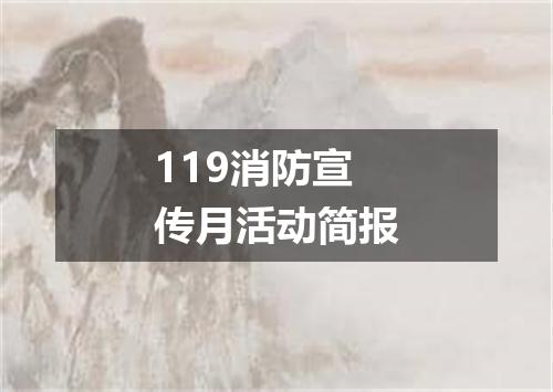 119消防宣传月活动简报
