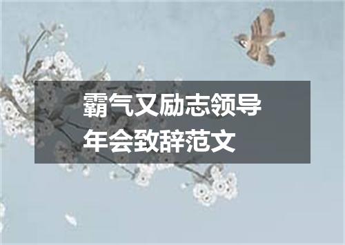 霸气又励志领导年会致辞范文