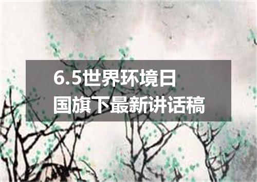 6.5世界环境日国旗下最新讲话稿