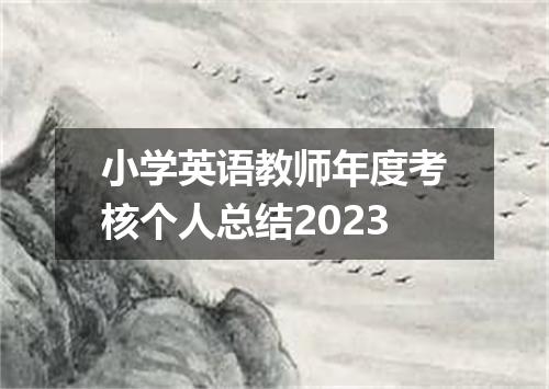 小学英语教师年度考核个人总结2023