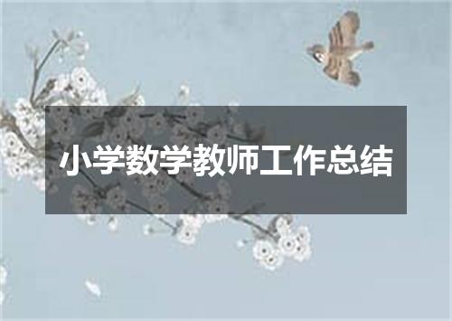 小学数学教师工作总结