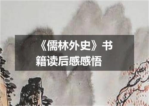 《儒林外史》书籍读后感感悟