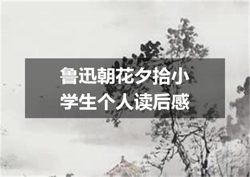 鲁迅朝花夕拾小学生个人读后感