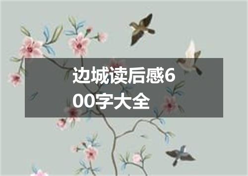 边城读后感600字大全