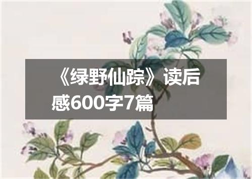 《绿野仙踪》读后感600字7篇
