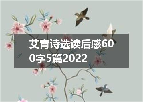 艾青诗选读后感600字5篇2022