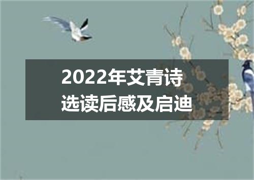 2022年艾青诗选读后感及启迪