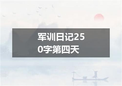 军训日记250字第四天