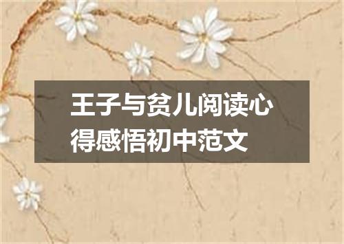 王子与贫儿阅读心得感悟初中范文