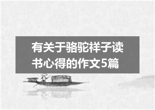 有关于骆驼祥子读书心得的作文5篇