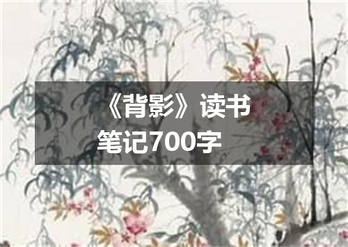 《背影》读书笔记700字