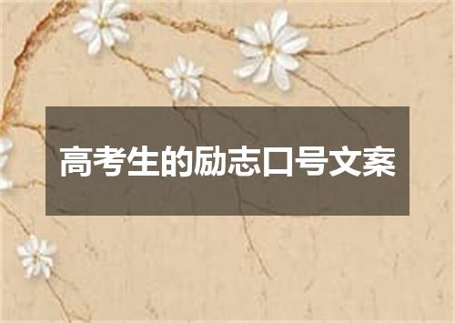 高考生的励志口号文案