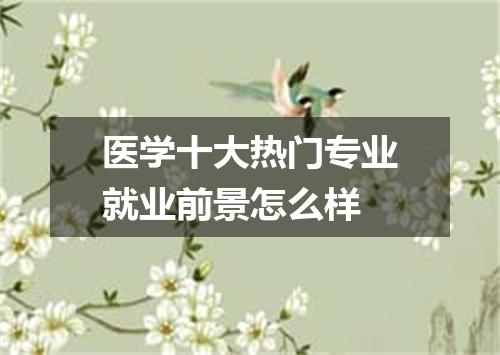 医学十大热门专业就业前景怎么样