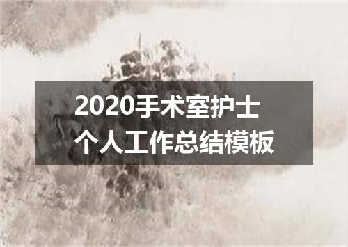 2020手术室护士个人工作总结模板