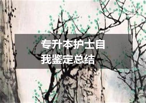 专升本护士自我鉴定总结
