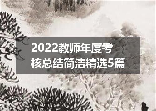 2022教师年度考核总结简洁精选5篇