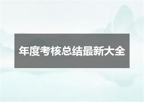 年度考核总结最新大全