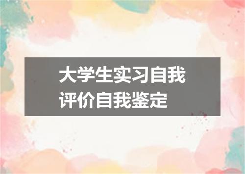 大学生实习自我评价自我鉴定