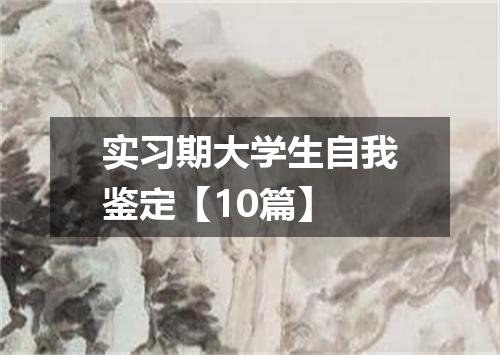 实习期大学生自我鉴定【10篇】