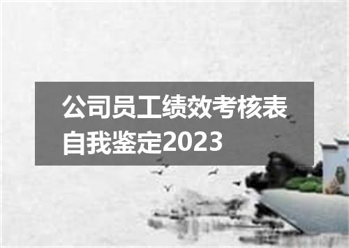 公司员工绩效考核表自我鉴定2023