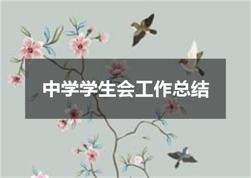 中学学生会工作总结