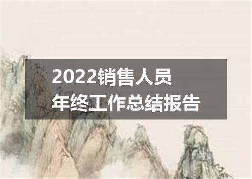 2022销售人员年终工作总结报告
