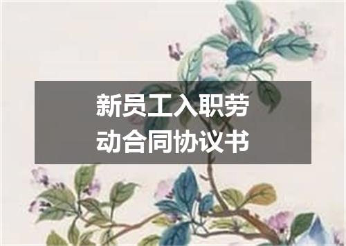 新员工入职劳动合同协议书