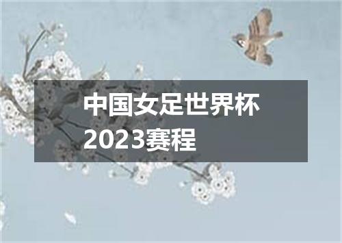 中国女足世界杯2023赛程