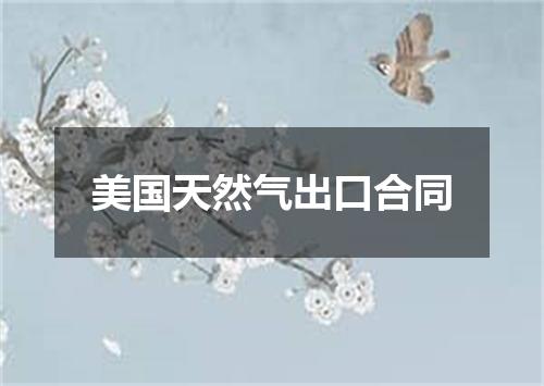 美国天然气出口合同