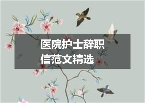 医院护士辞职信范文精选
