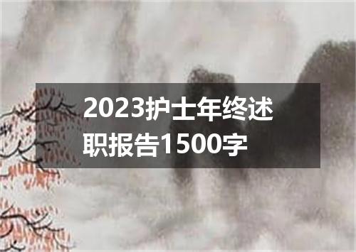 2023护士年终述职报告1500字