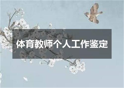 体育教师个人工作鉴定