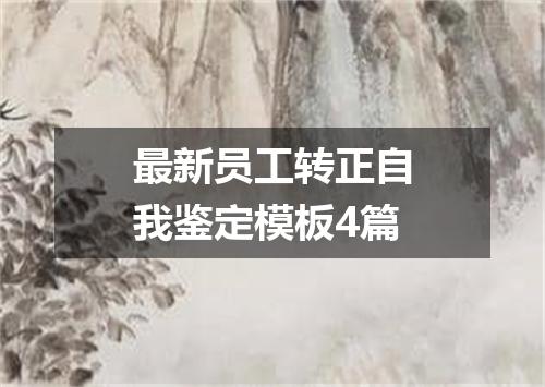 最新员工转正自我鉴定模板4篇