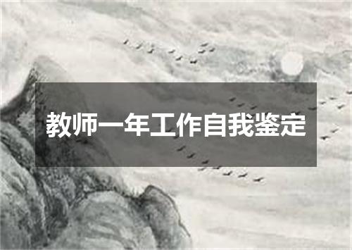 教师一年工作自我鉴定