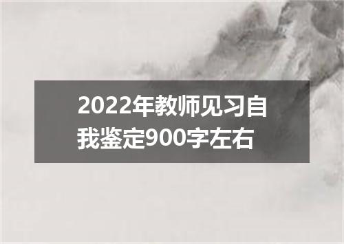 2022年教师见习自我鉴定900字左右