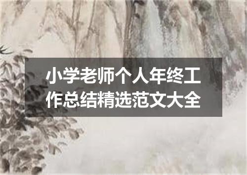 小学老师个人年终工作总结精选范文大全