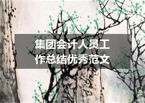 集团会计人员工作总结优秀范文