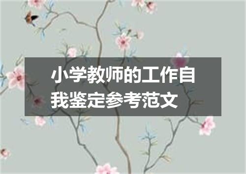小学教师的工作自我鉴定参考范文