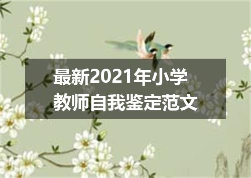 最新2021年小学教师自我鉴定范文