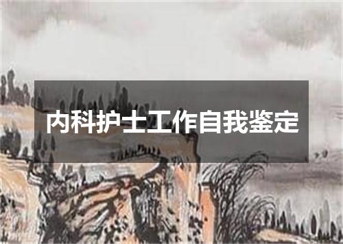 内科护士工作自我鉴定