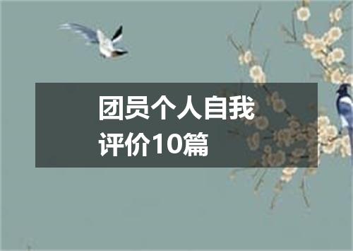 团员个人自我评价10篇