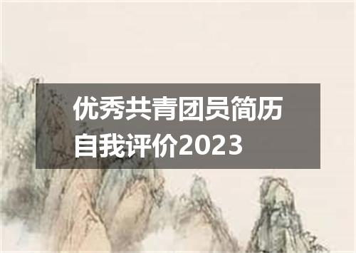 优秀共青团员简历自我评价2023