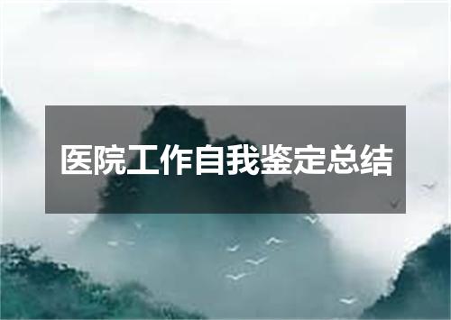 医院工作自我鉴定总结