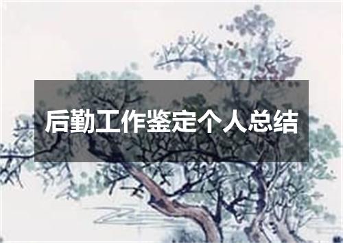 后勤工作鉴定个人总结