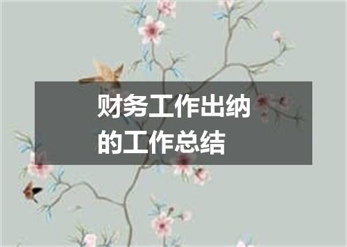财务工作出纳的工作总结