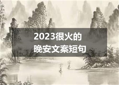 2023很火的晚安文案短句