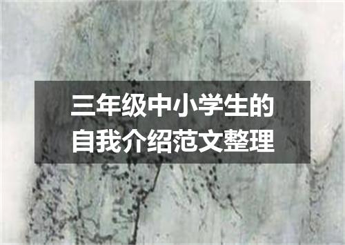 三年级中小学生的自我介绍范文整理