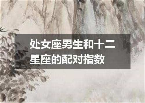 处女座男生和十二星座的配对指数