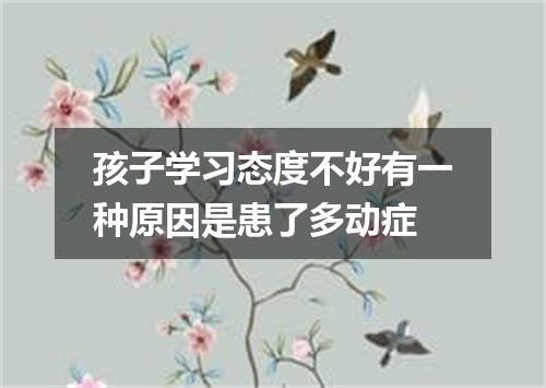 孩子学习态度不好有一种原因是患了多动症