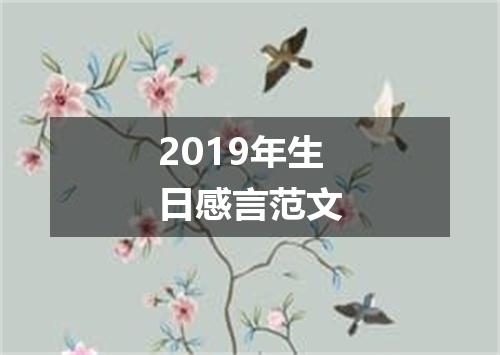 2019年生日感言范文